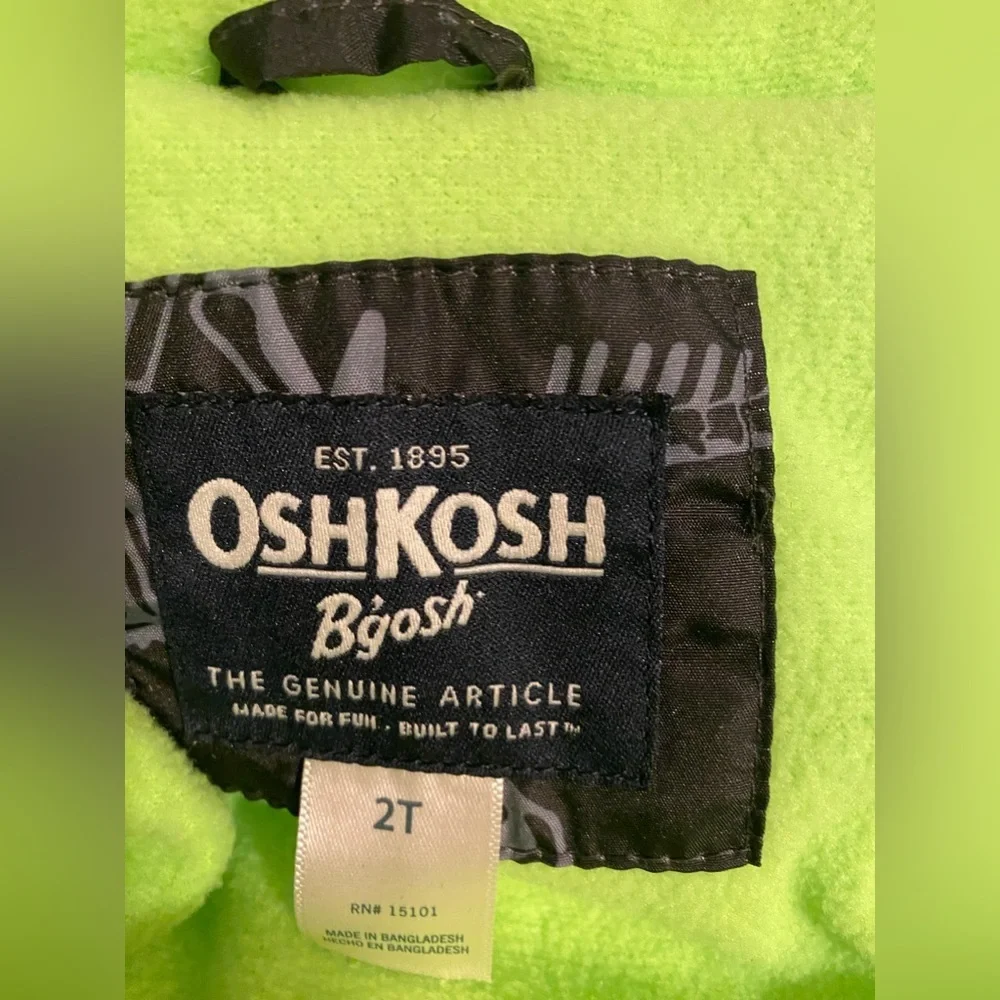 Oshkosh Winter Puffer Jacket/Coat w/Hood & Dinosaur Print